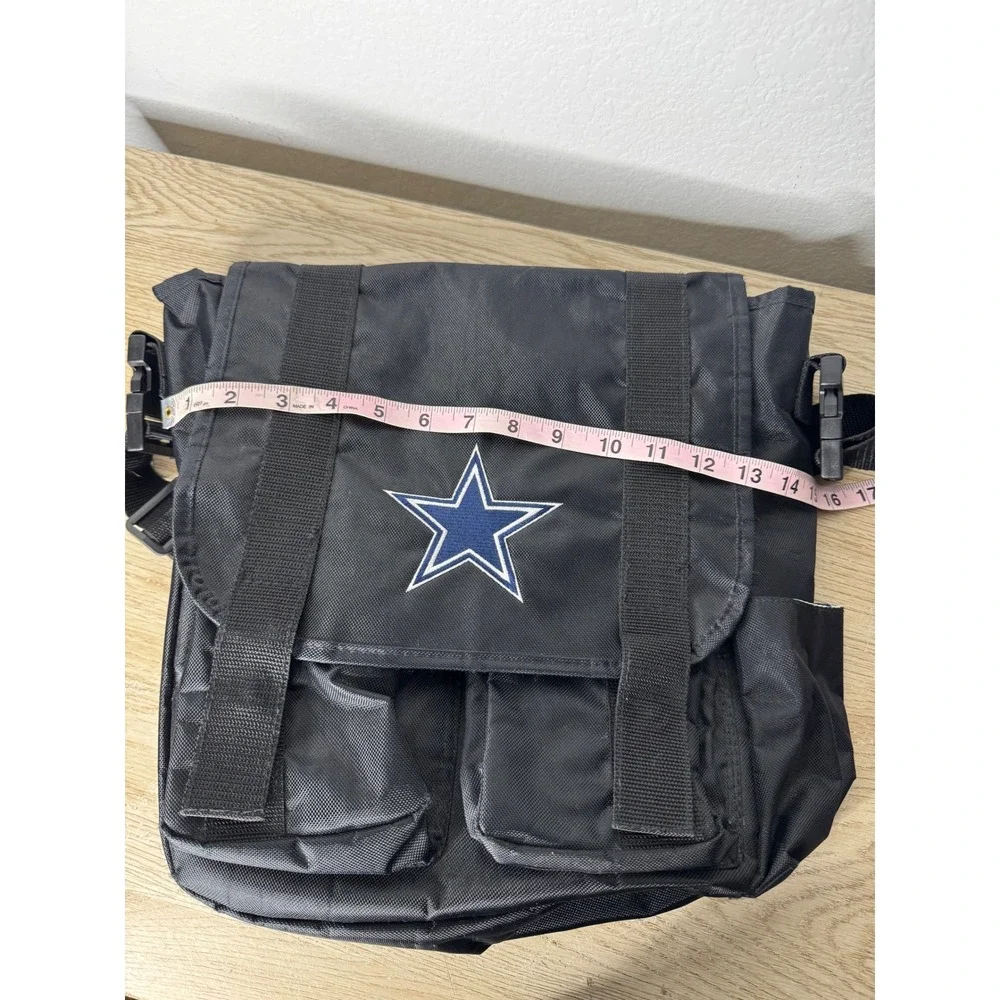 Dallas Cowboys Messenger Bag Black Nylon NFL Star Logo Crossbody Travel Bag